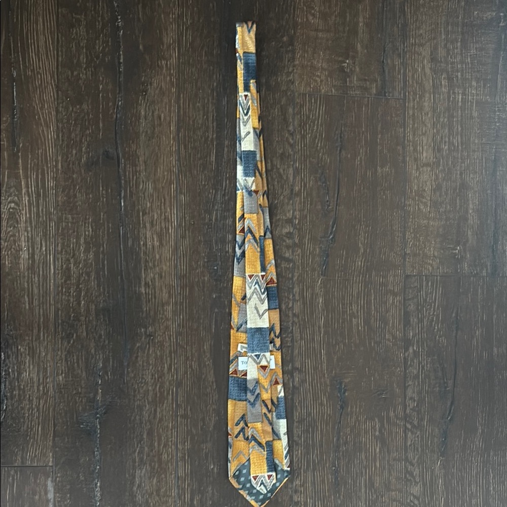 Geometric Patterned Tie - Multicolor - Picture 3 of 3